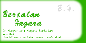 bertalan hagara business card